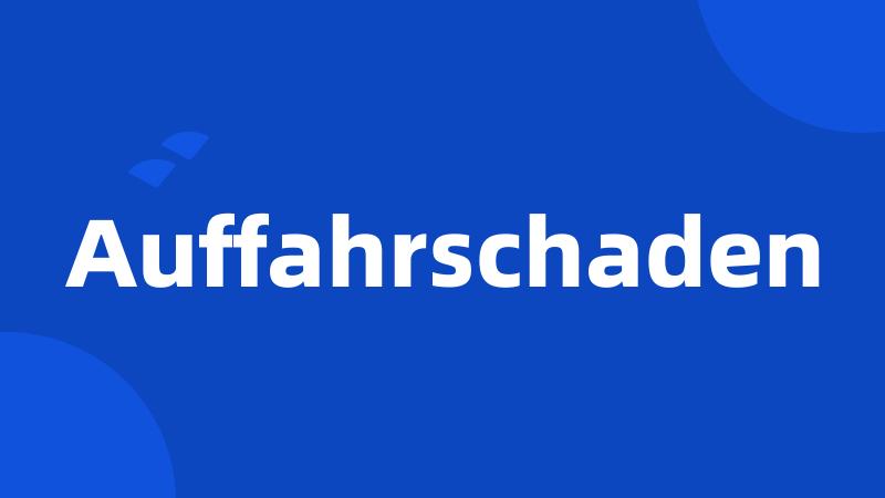 Auffahrschaden