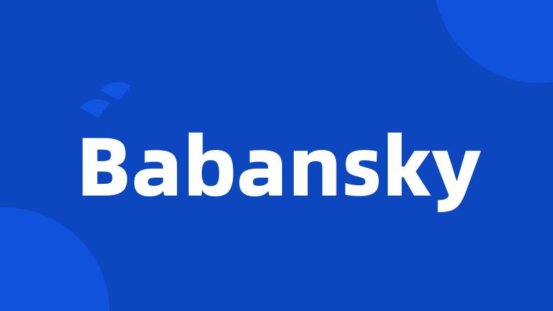 Babansky