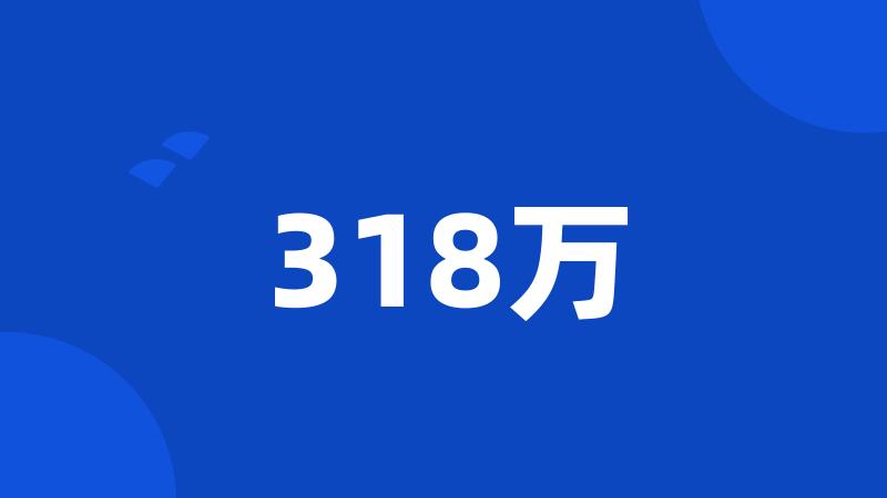 318万