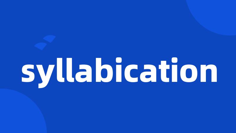 syllabication