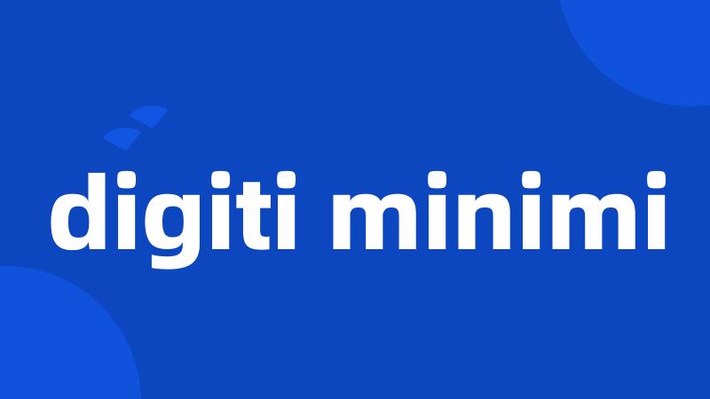 digiti minimi