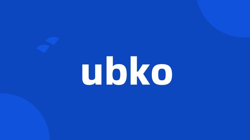 ubko