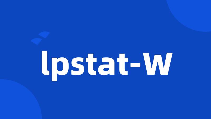 lpstat-W