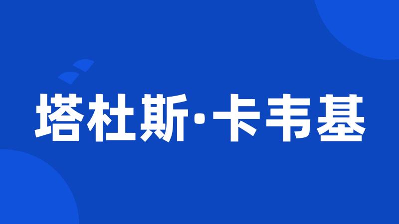 塔杜斯·卡韦基