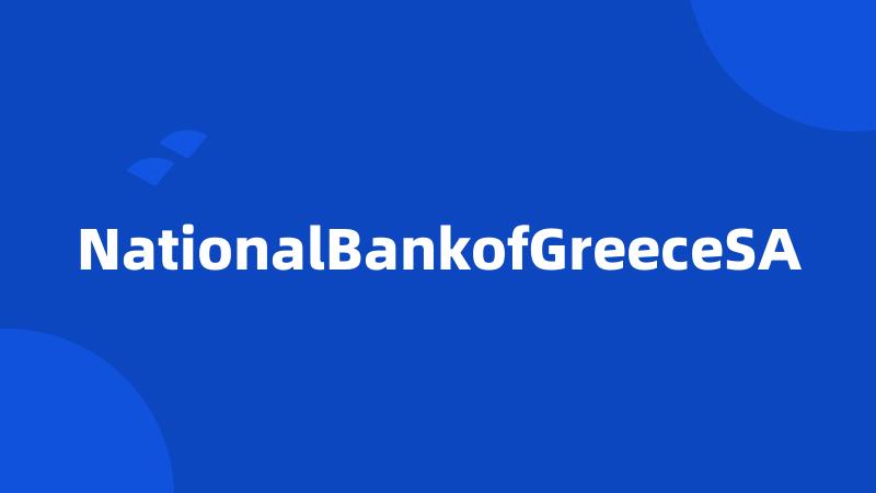 NationalBankofGreeceSA