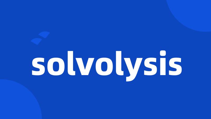 solvolysis