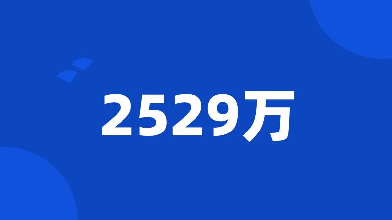 2529万