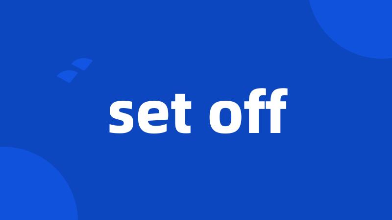 set off