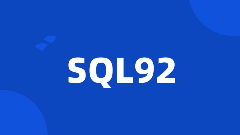 SQL92