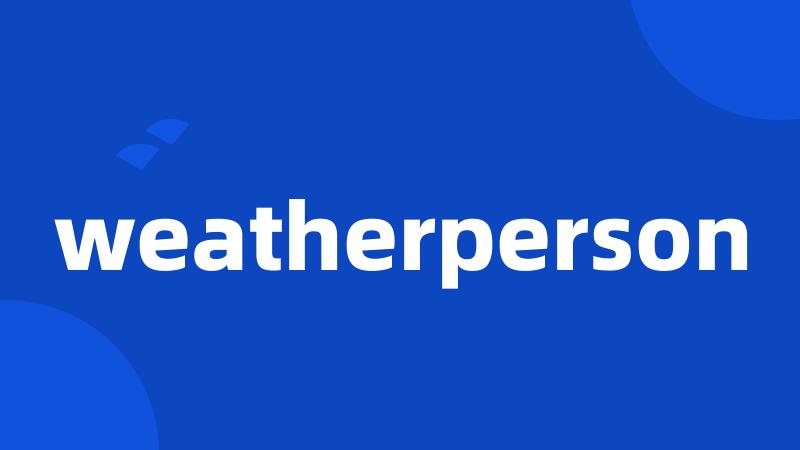 weatherperson