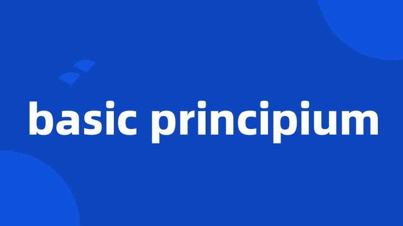 basic principium