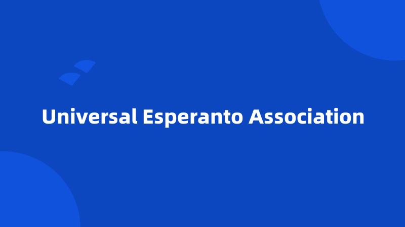 Universal Esperanto Association