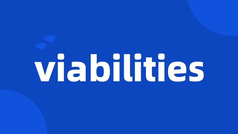 viabilities