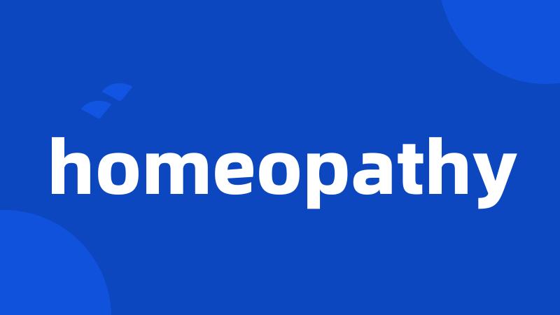 homeopathy