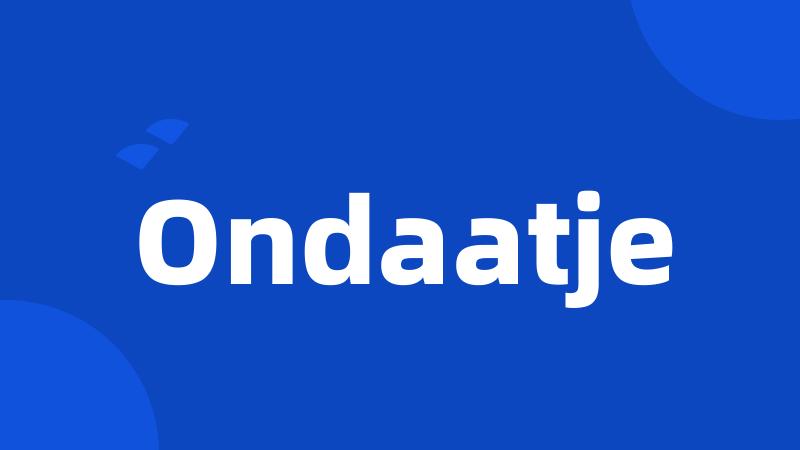 Ondaatje