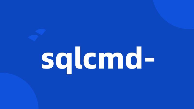 sqlcmd-