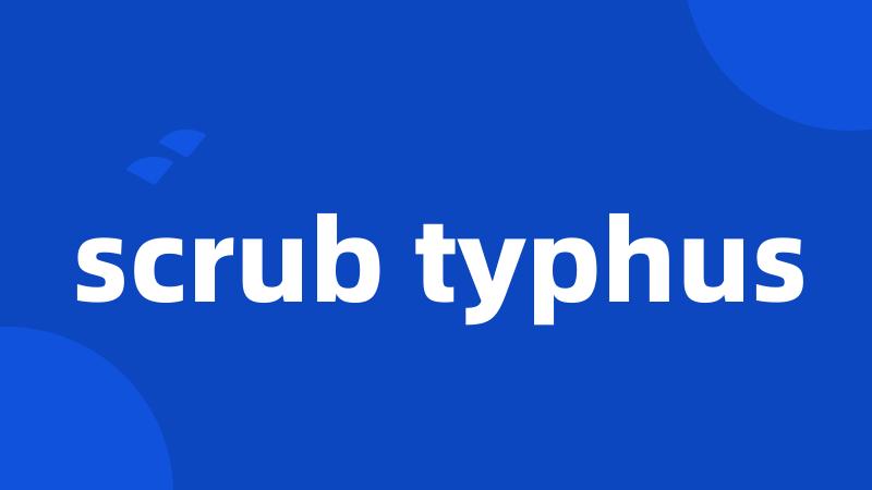 scrub typhus