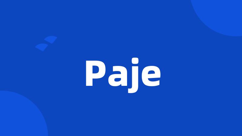 Paje