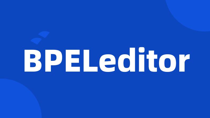 BPELeditor