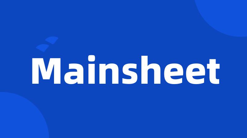 Mainsheet