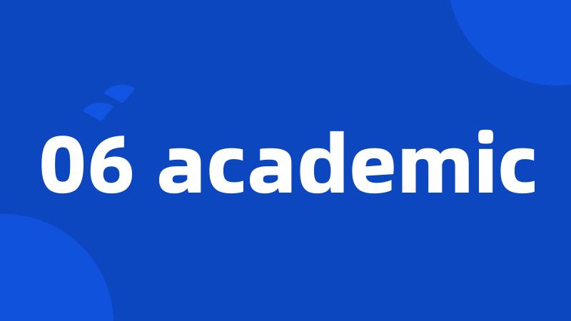 06 academic