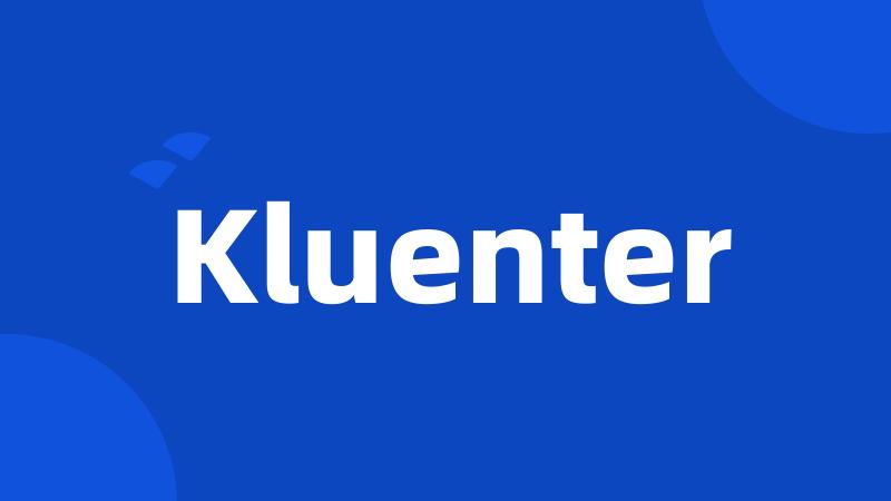 Kluenter