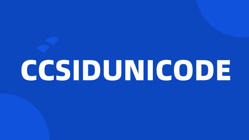 CCSIDUNICODE