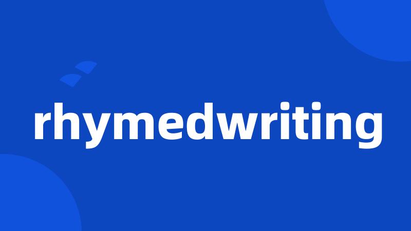 rhymedwriting