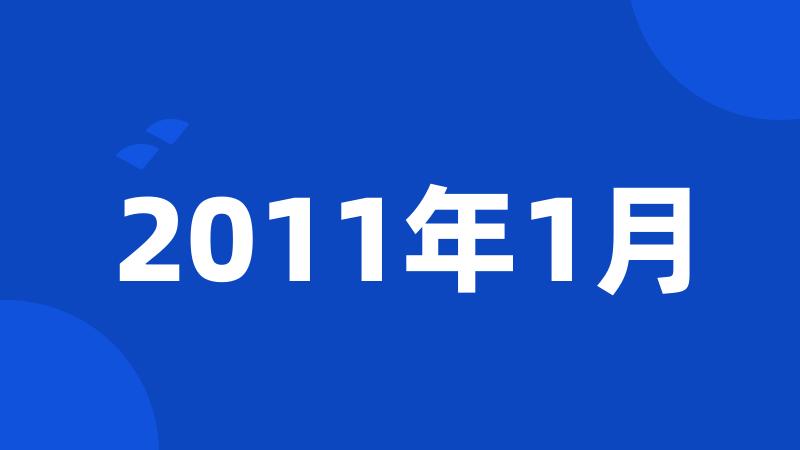 2011年1月