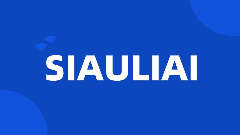 SIAULIAI