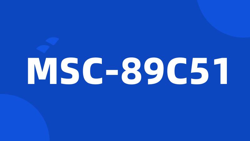 MSC-89C51