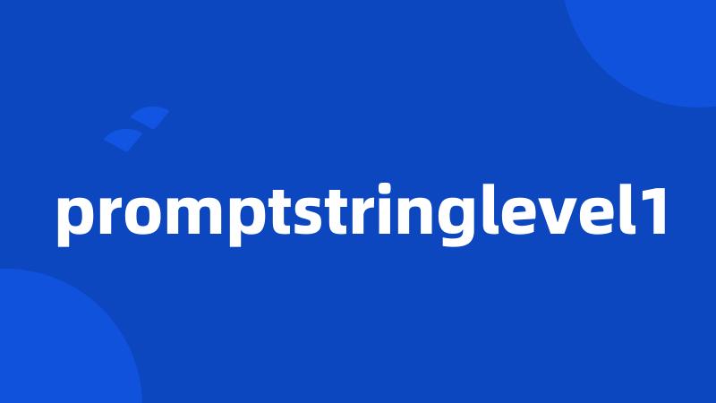 promptstringlevel1