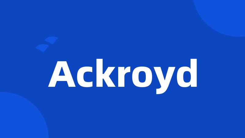 Ackroyd