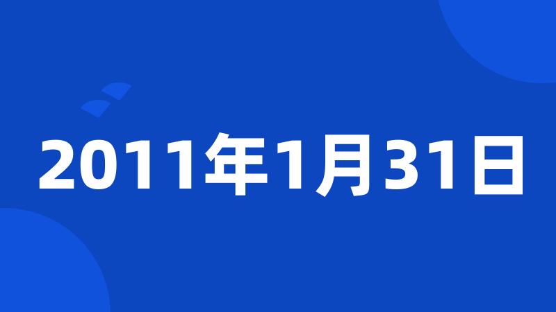 2011年1月31日