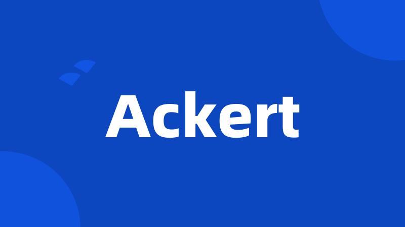 Ackert