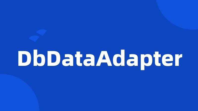 DbDataAdapter