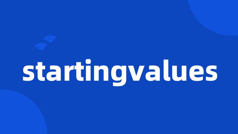 startingvalues