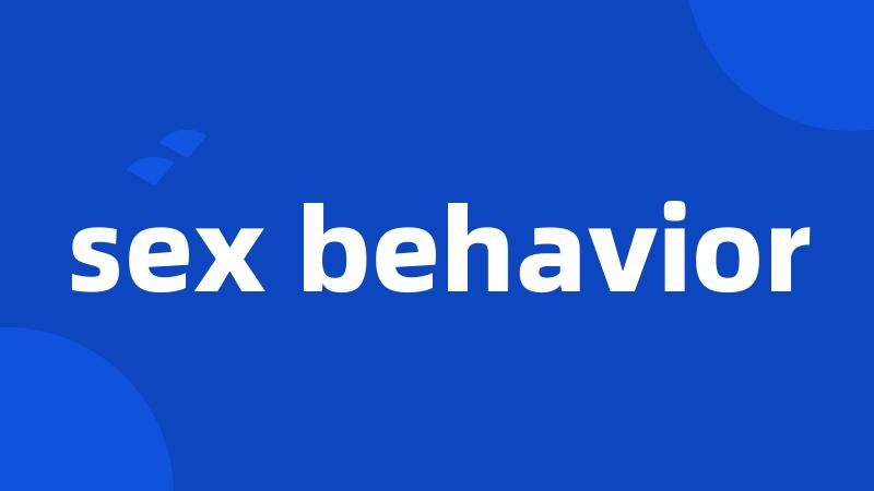 sex behavior