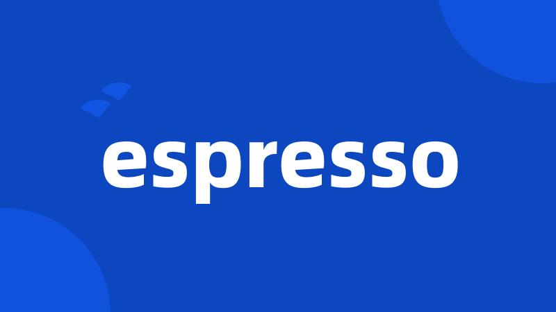 espresso