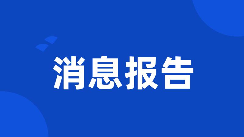 消息报告