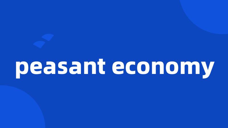 peasant economy