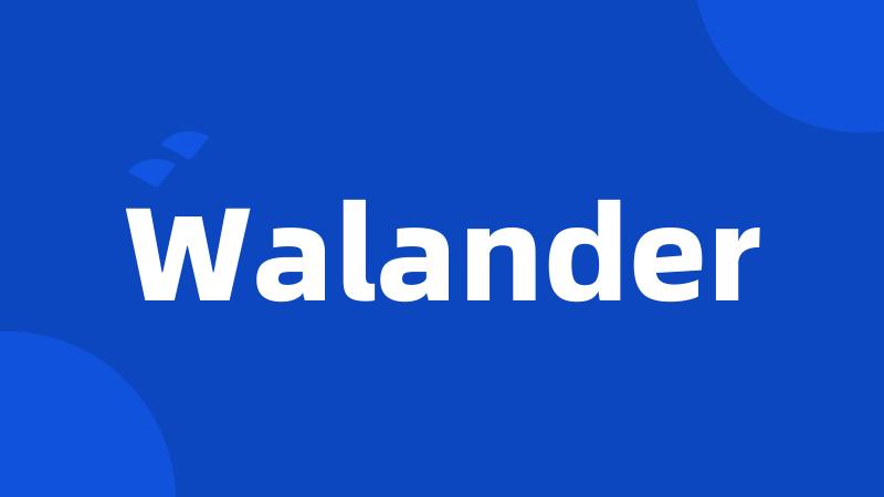 Walander