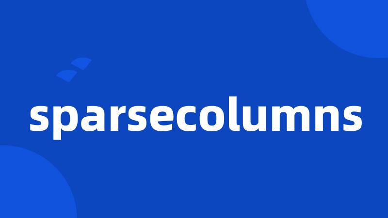 sparsecolumns