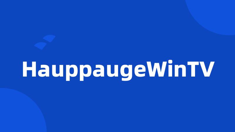 HauppaugeWinTV