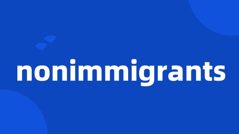 nonimmigrants