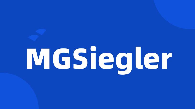 MGSiegler