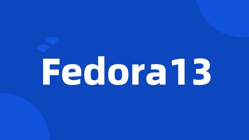 Fedora13