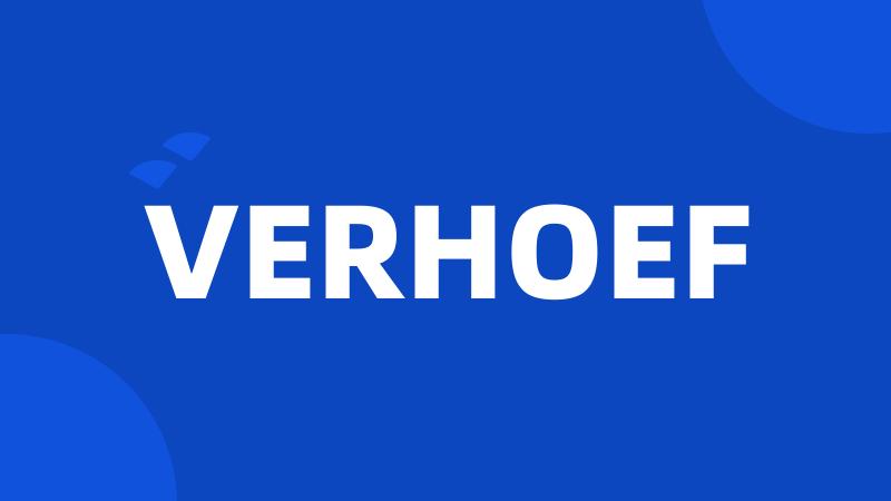 VERHOEF