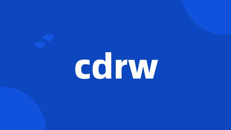 cdrw