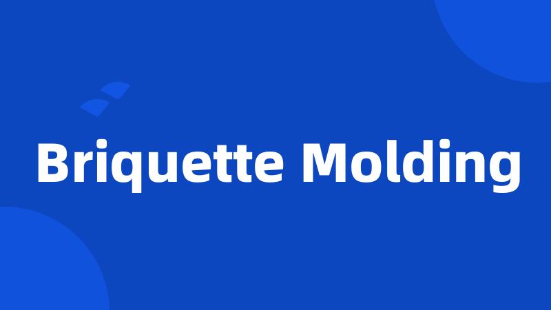 Briquette Molding